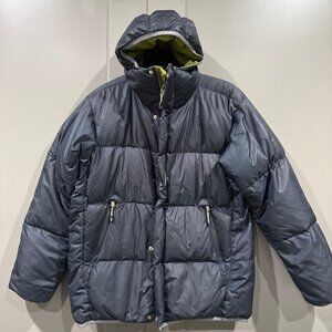 MILLET Reversible Down Jacket, L, Nylon, Blue/Green, Solid Color, MIV0215